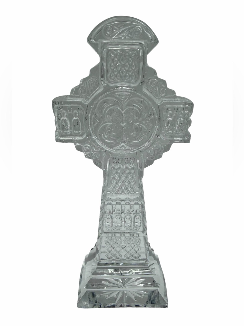 Authentic Galway Celtic Crystal Standing Cross